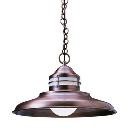 Arroyo Craftsman 17" Newport Pendant, Mission Brown, Clear Seedy Glass NH-17CS-MB